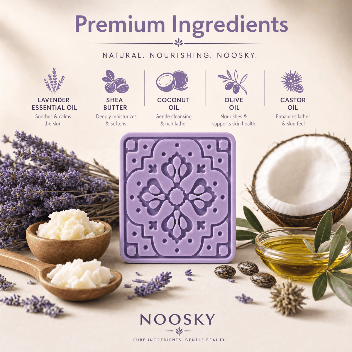 Lavender Dream – Calming Soap BarHandmade_Shea_Butter&Honey_Soap_for_Dark_Spots&_Brightening_Noosky Lavender Dream – Calming Soap BarCalming_Lavender_Shea_Butter&Honey_Soap_for_Sleep&_Anxiety_Noosky Lavender Dream – Calming Soap BarAntioxidant_Ra