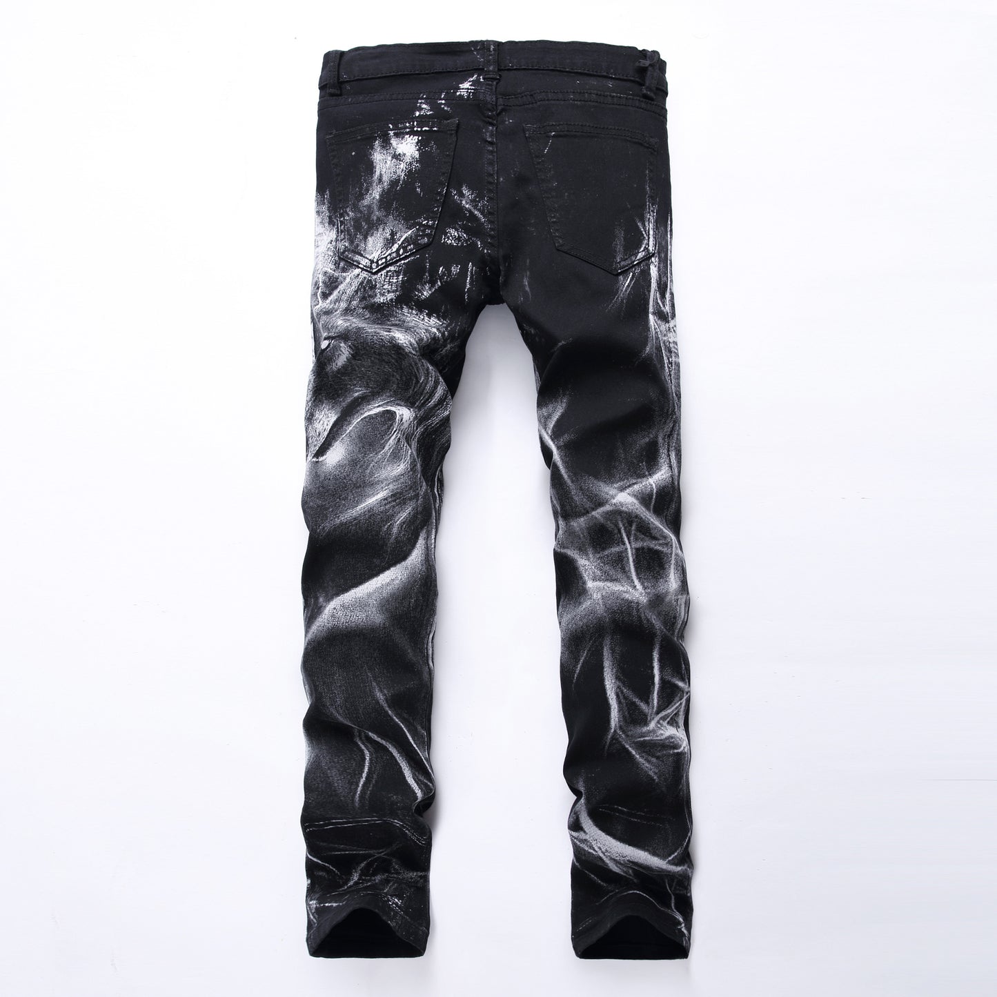 Wolf print jeans