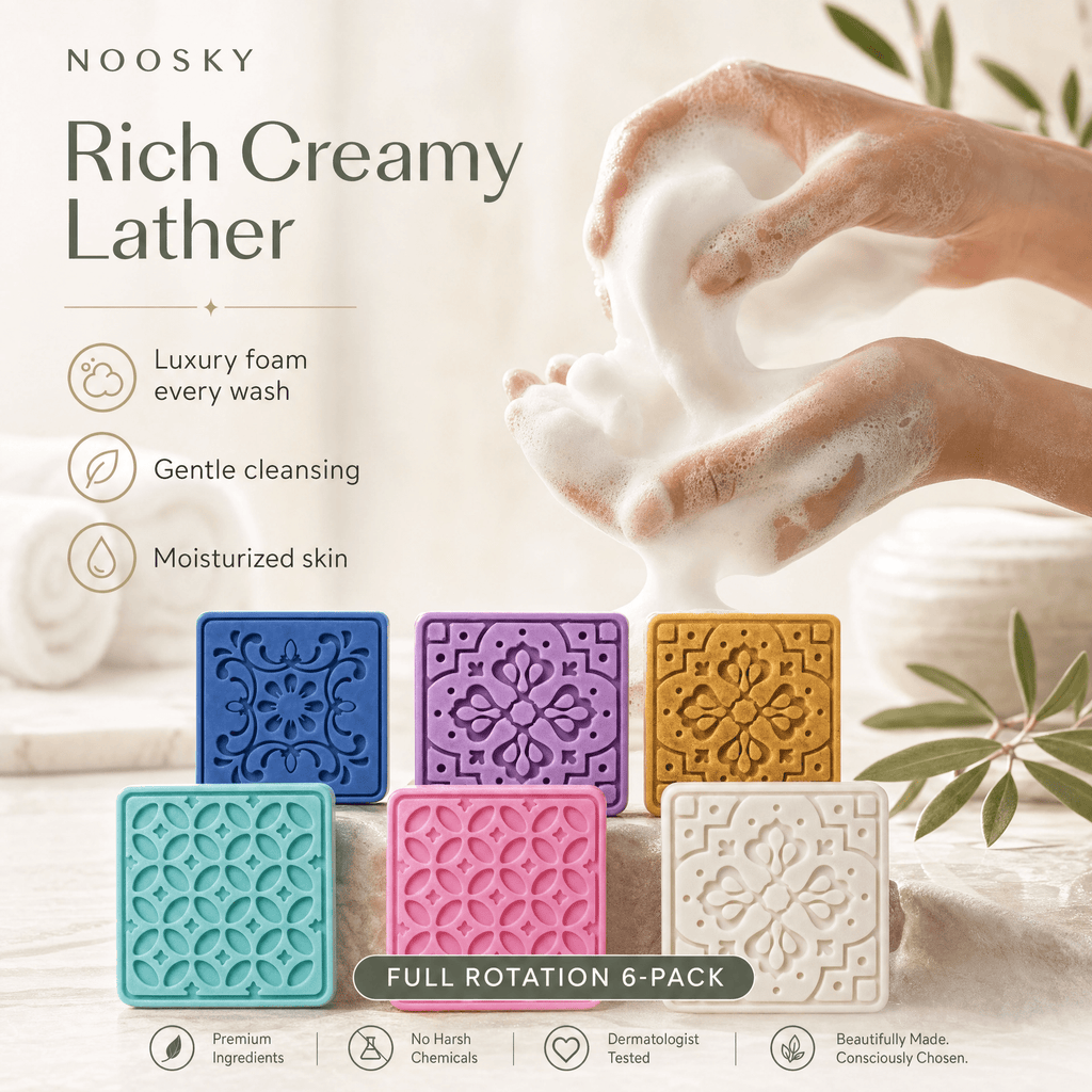 Big Family Pack – Subscribe (8 Bars)Handmade_Shea_Butter&Honey_Soap_for_Dark_Spots&_Brightening_Noosky Big Family Pack – Subscribe (8 Bars)Calming_Lavender_Shea_Butter&Honey_Soap_for_Sleep&_Anxiety_Noosky Big Family Pack – Subscribe (8 Bars)Antioxidant_Ra