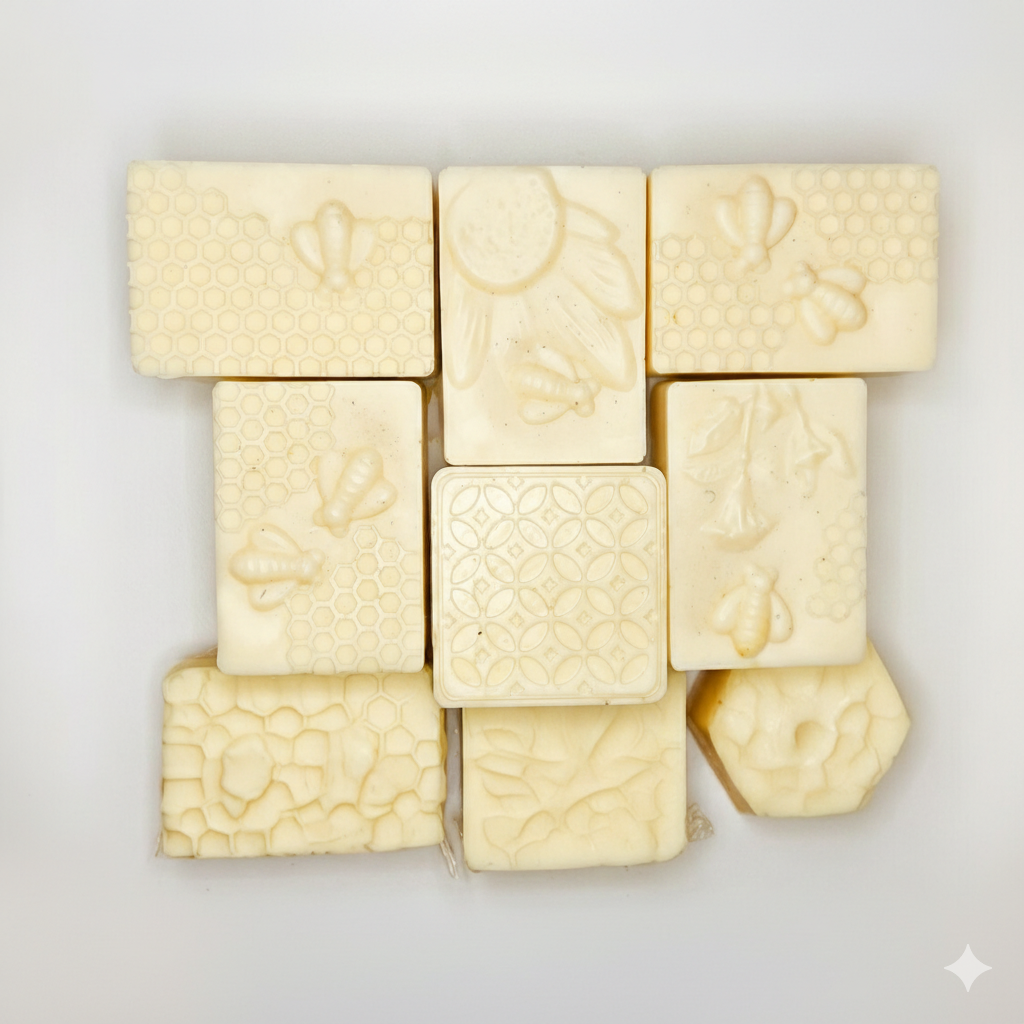 Raspberry Love Spell Shea Butter Cream, Organic Honey Artisan Soap Bar.