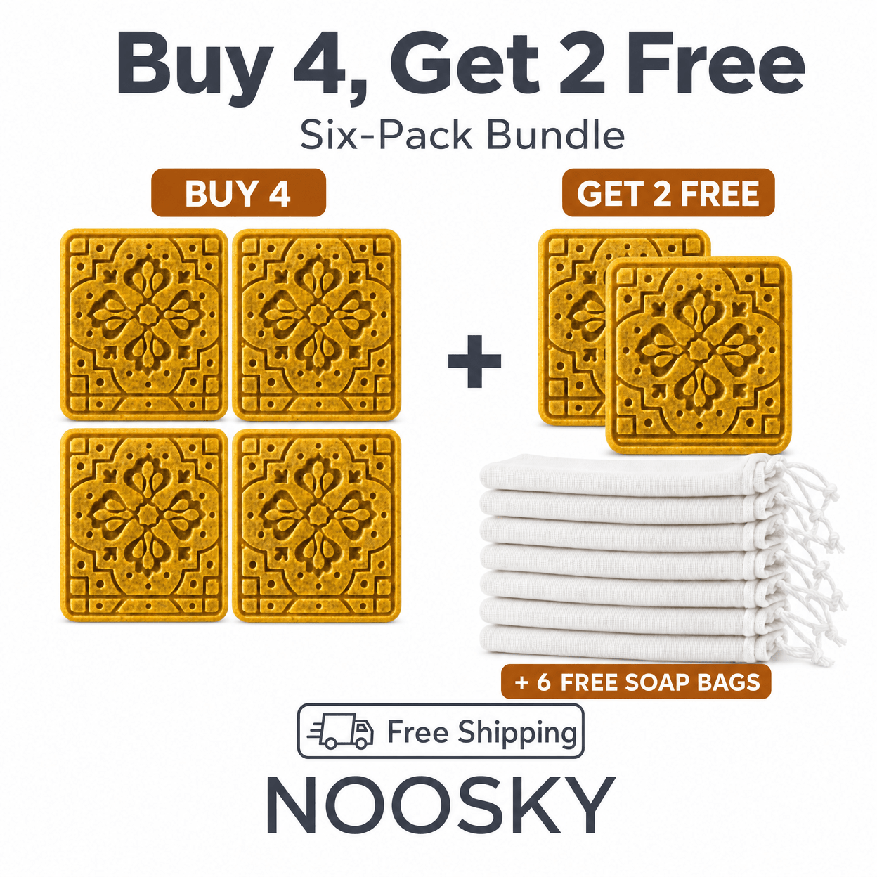 3 Pack - Golden Complexion – Honey & Turmeric Soap BarHandmade_Shea_Butter&Honey_Soap_for_Dark_Spots&_Brightening_Noosky 3 Pack - Golden Complexion – Honey & Turmeric Soap BarCalming_Lavender_Shea_Butter&Honey_Soap_for_Sleep&_Anxiety_Noosky 3 Pack - Golden Complexion – Honey & Turmeric Soap BarAntioxidant_Ra