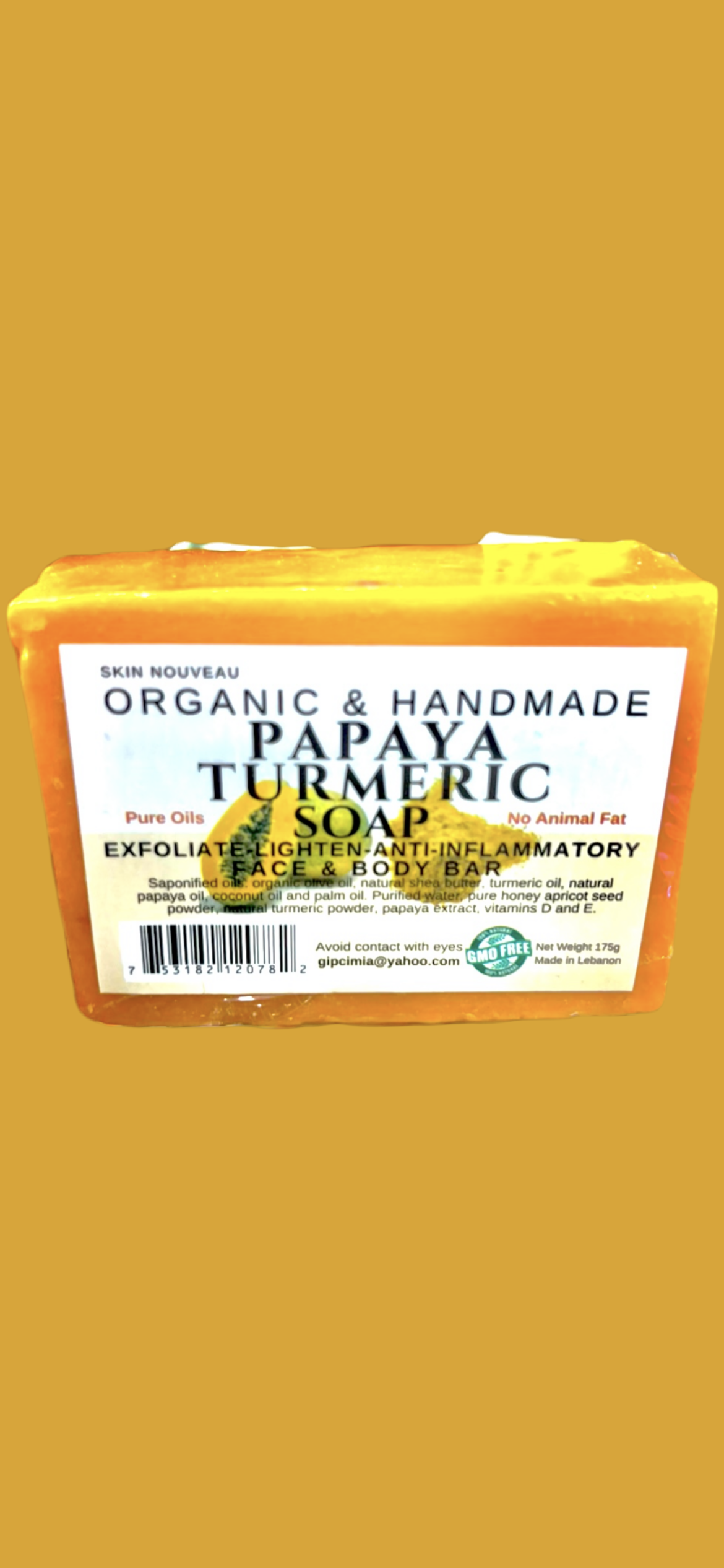 Organic & Handmade Papaya Turmeric Soap | Skin Nouveau