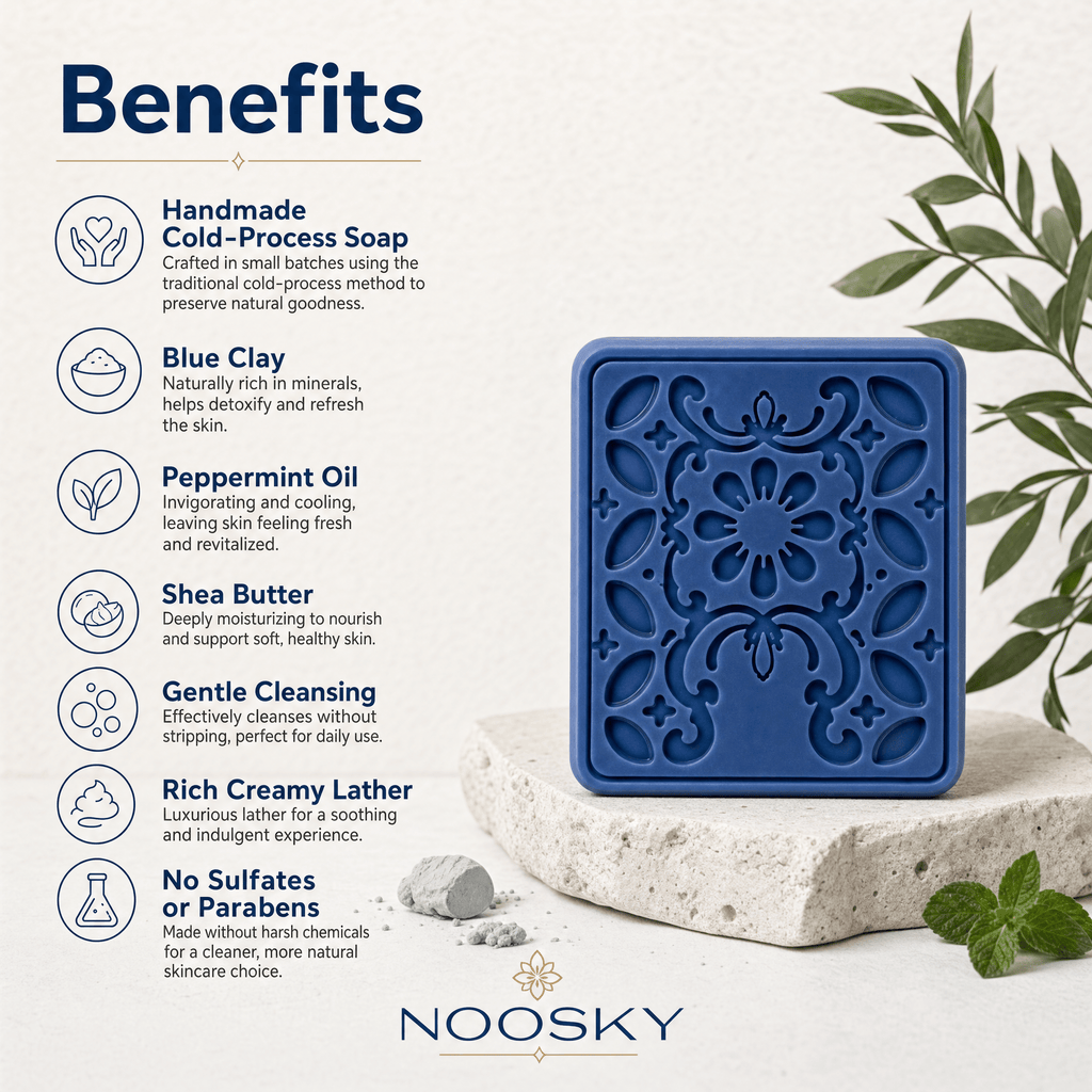Tropical Ocean – Refreshing Morning Soap BarHandmade_Shea_Butter&Honey_Soap_for_Dark_Spots&_Brightening_Noosky Tropical Ocean – Refreshing Morning Soap BarCalming_Lavender_Shea_Butter&Honey_Soap_for_Sleep&_Anxiety_Noosky Tropical Ocean – Refreshing Morning Soap BarAntioxidant_Ra