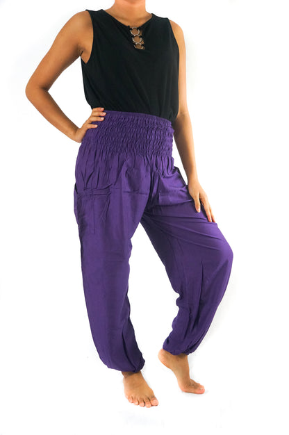 Purple Harem Pants - Women