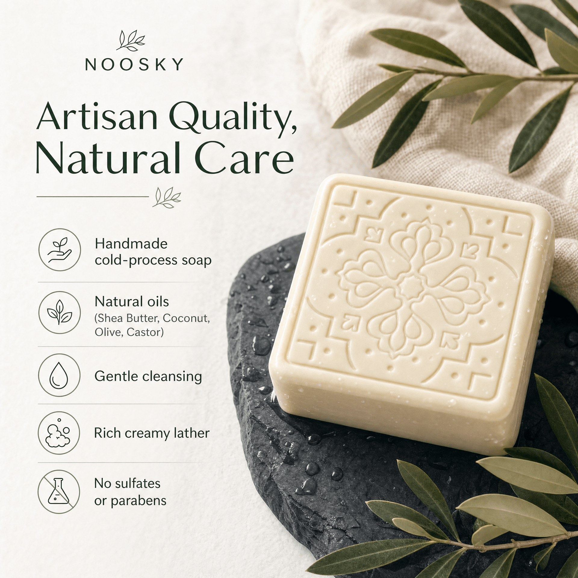 2-Pack - The Great White - Shea Butter Soap BarHandmade_Shea_Butter&Honey_Soap_for_Dark_Spots&_Brightening_Noosky 2-Pack - The Great White - Shea Butter Soap BarCalming_Lavender_Shea_Butter&Honey_Soap_for_Sleep&_Anxiety_Noosky 2-Pack - The Great White - Shea Butter Soap BarAntioxidant_Ra