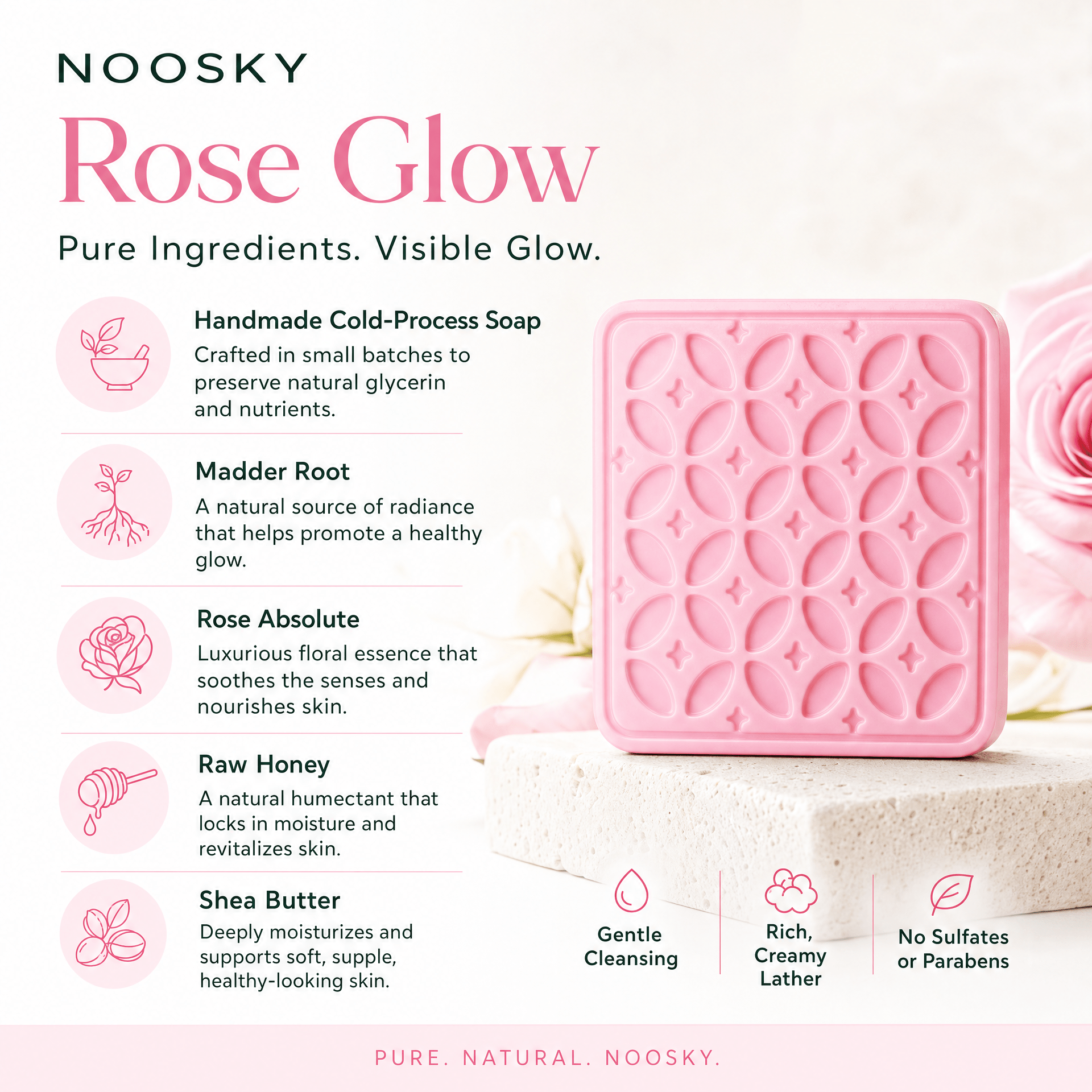 2-Pack - Rose Glow – Nourishing Honey Shea butter Soap BarHandmade_Shea_Butter&Honey_Soap_for_Dark_Spots&_Brightening_Noosky 2-Pack - Rose Glow – Nourishing Honey Shea butter Soap BarCalming_Lavender_Shea_Butter&Honey_Soap_for_Sleep&_Anxiety_Noosky 2-Pack - Rose Glow – Nourishing Honey Shea butter Soap BarAntioxidant_Ra