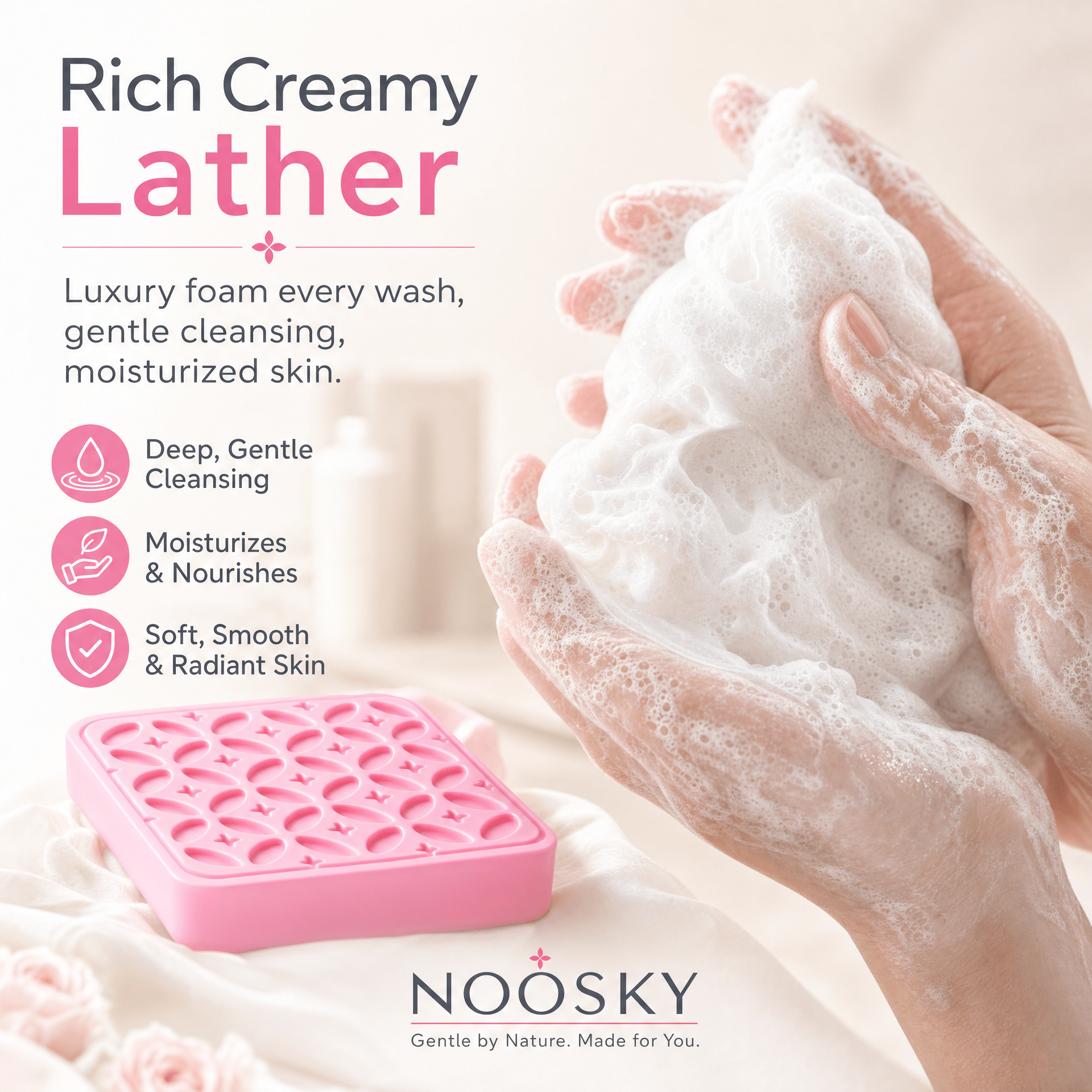 2-Pack - Rose Glow – Nourishing Honey Shea butter Soap BarHandmade_Shea_Butter&Honey_Soap_for_Dark_Spots&_Brightening_Noosky 2-Pack - Rose Glow – Nourishing Honey Shea butter Soap BarCalming_Lavender_Shea_Butter&Honey_Soap_for_Sleep&_Anxiety_Noosky 2-Pack - Rose Glow – Nourishing Honey Shea butter Soap BarAntioxidant_Ra