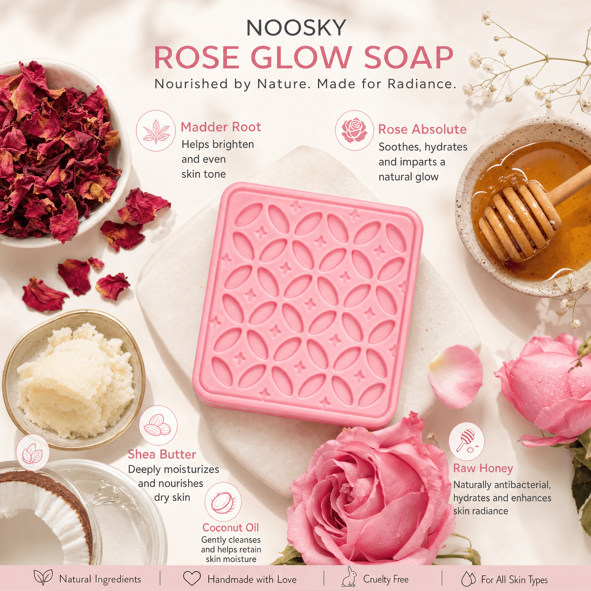 2-Pack - Rose Glow – Nourishing Honey Shea butter Soap BarHandmade_Shea_Butter&Honey_Soap_for_Dark_Spots&_Brightening_Noosky 2-Pack - Rose Glow – Nourishing Honey Shea butter Soap BarCalming_Lavender_Shea_Butter&Honey_Soap_for_Sleep&_Anxiety_Noosky 2-Pack - Rose Glow – Nourishing Honey Shea butter Soap BarAntioxidant_Ra