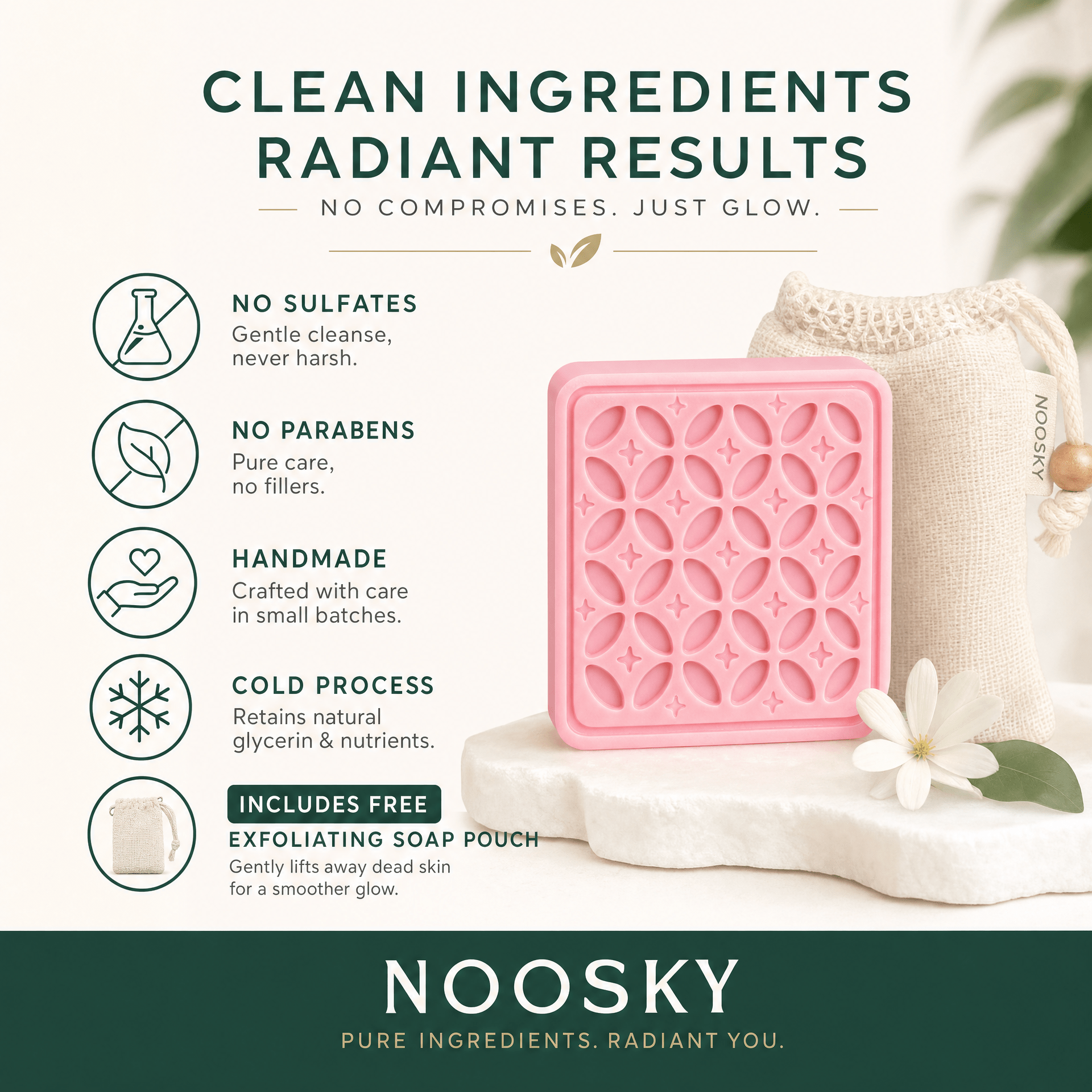 2-Pack - Rose Glow – Nourishing Honey Shea butter Soap BarHandmade_Shea_Butter&Honey_Soap_for_Dark_Spots&_Brightening_Noosky 2-Pack - Rose Glow – Nourishing Honey Shea butter Soap BarCalming_Lavender_Shea_Butter&Honey_Soap_for_Sleep&_Anxiety_Noosky 2-Pack - Rose Glow – Nourishing Honey Shea butter Soap BarAntioxidant_Ra