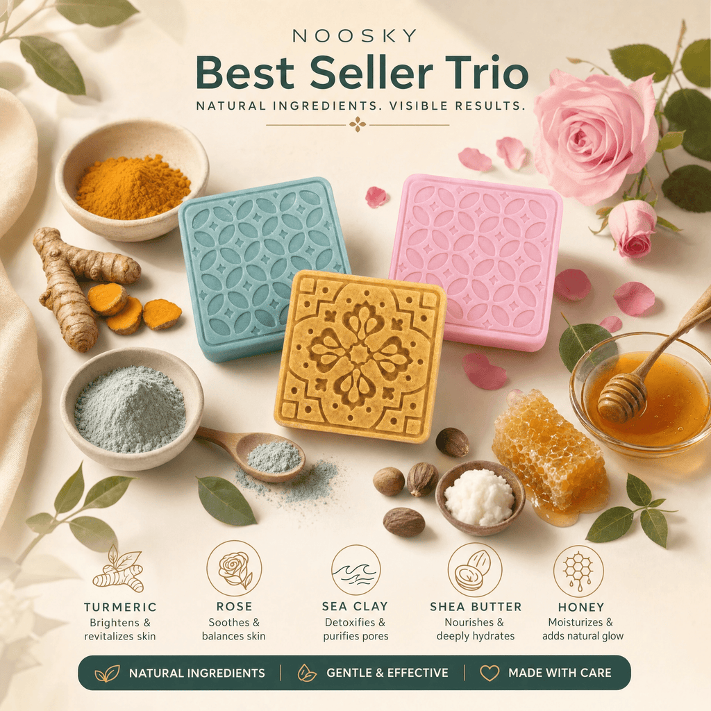 Family Pack – Subscribe (4 Bars)Handmade_Shea_Butter&Honey_Soap_for_Dark_Spots&_Brightening_Noosky Family Pack – Subscribe (4 Bars)Calming_Lavender_Shea_Butter&Honey_Soap_for_Sleep&_Anxiety_Noosky Family Pack – Subscribe (4 Bars)Antioxidant_Ra