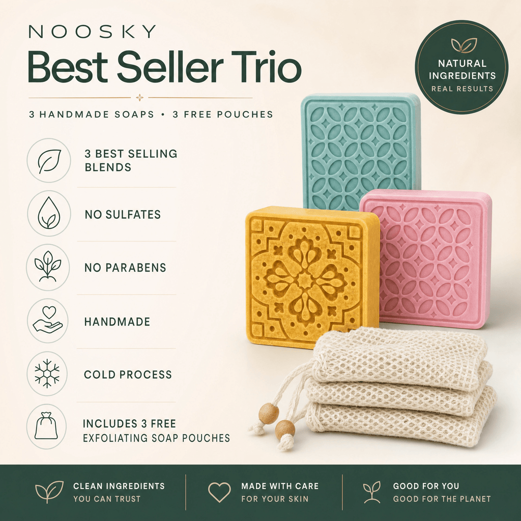 Family Pack – Subscribe (4 Bars)Handmade_Shea_Butter&Honey_Soap_for_Dark_Spots&_Brightening_Noosky Family Pack – Subscribe (4 Bars)Calming_Lavender_Shea_Butter&Honey_Soap_for_Sleep&_Anxiety_Noosky Family Pack – Subscribe (4 Bars)Antioxidant_Ra