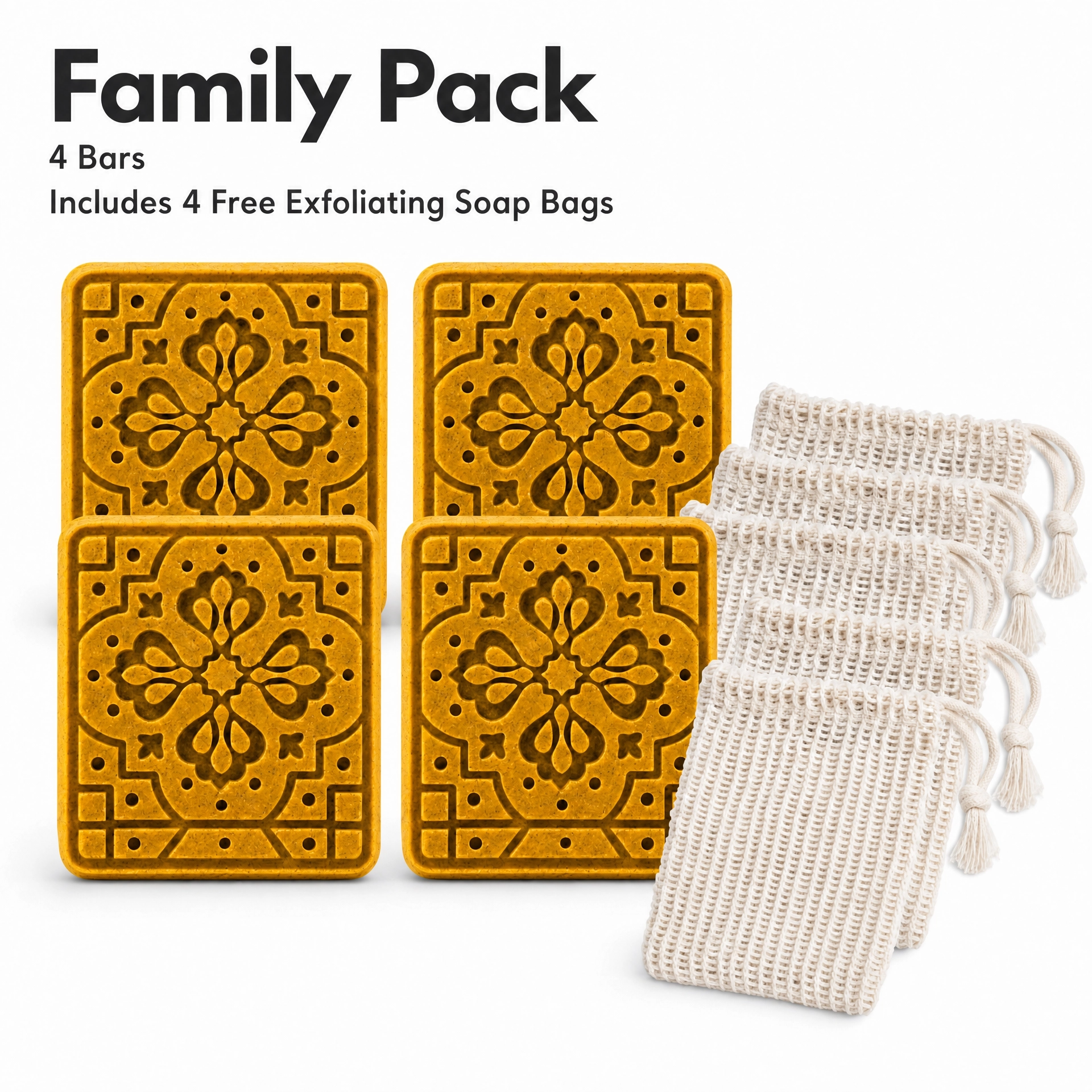 3 Pack - Golden Complexion – Honey & Turmeric Soap Bar