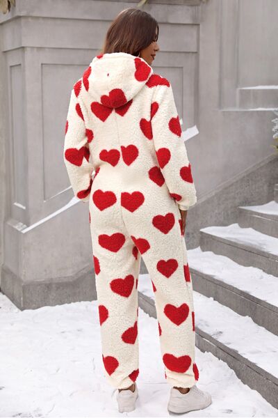 Fuzzy Heart Jumpsuit